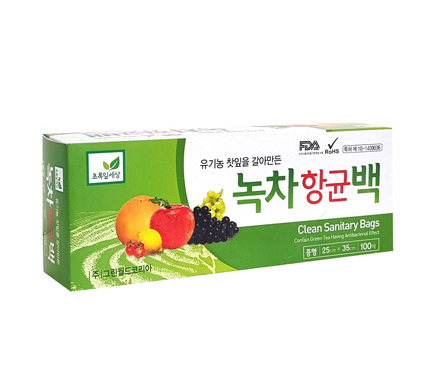 녹차항균위생 백(중)25x35(100매)