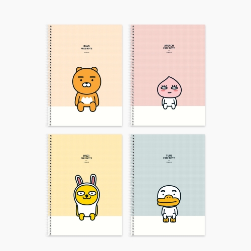 [카카오프렌즈] 스프링 연습장 / 190x260mm 80매 / 1개입