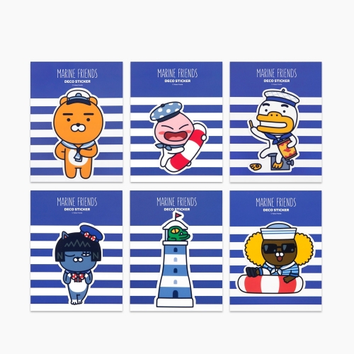 [카카오프렌즈] 마린프렌즈 마린테마 포인트스티커 데코스티커 / 92x120mm / 1개입