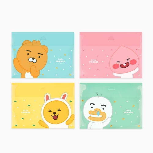 [카카오프렌즈] 리틀프렌즈 포켓 봉투파일 (어피치) / 310x222mm / 1개입