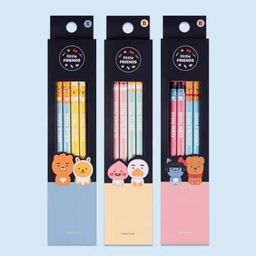[카카오프렌즈] 리틀프렌즈 연필세트 4본입 / 40x215x10mm / 1개입