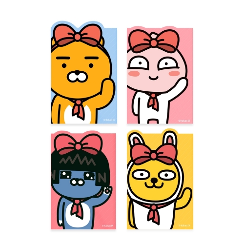 [카카오프렌즈] 리본테마 4단 점착메모지 / 1개입
