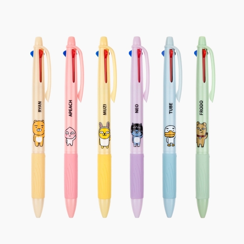 [카카오프렌즈] 3색 볼펜 0.7mm / 11x145mm / 1개입